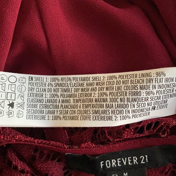Forever 21 Burgundy Dress - Picture 6 of 6